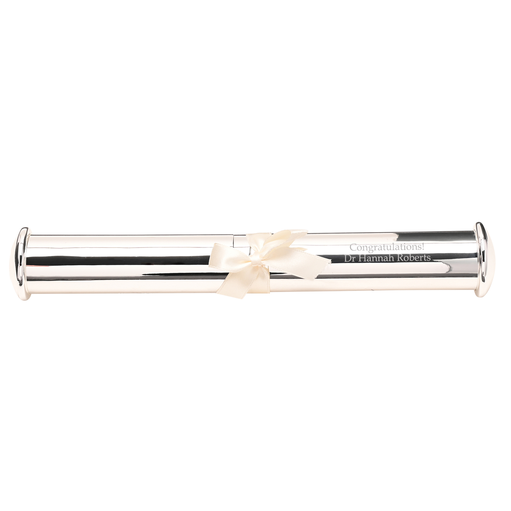 Personalised Silver Plated Certificate Holder Tube