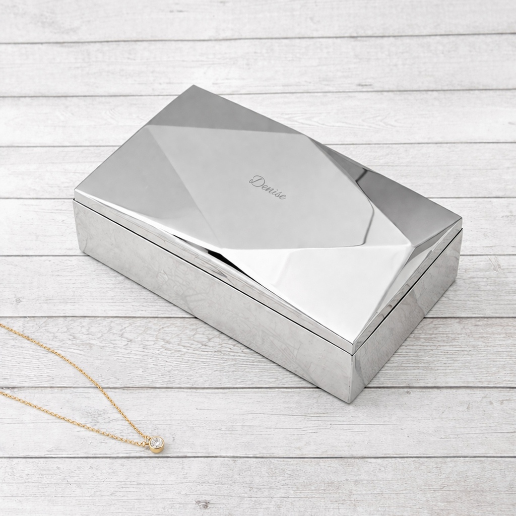 Personalised Faceted Geometric Jewellery Box