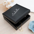 Personalised Luxury Black Square Jewellery Box