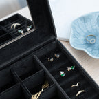 Personalised Luxury Black Square Jewellery Box