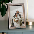 Personalised Silver Plated Portrait Photo Frame