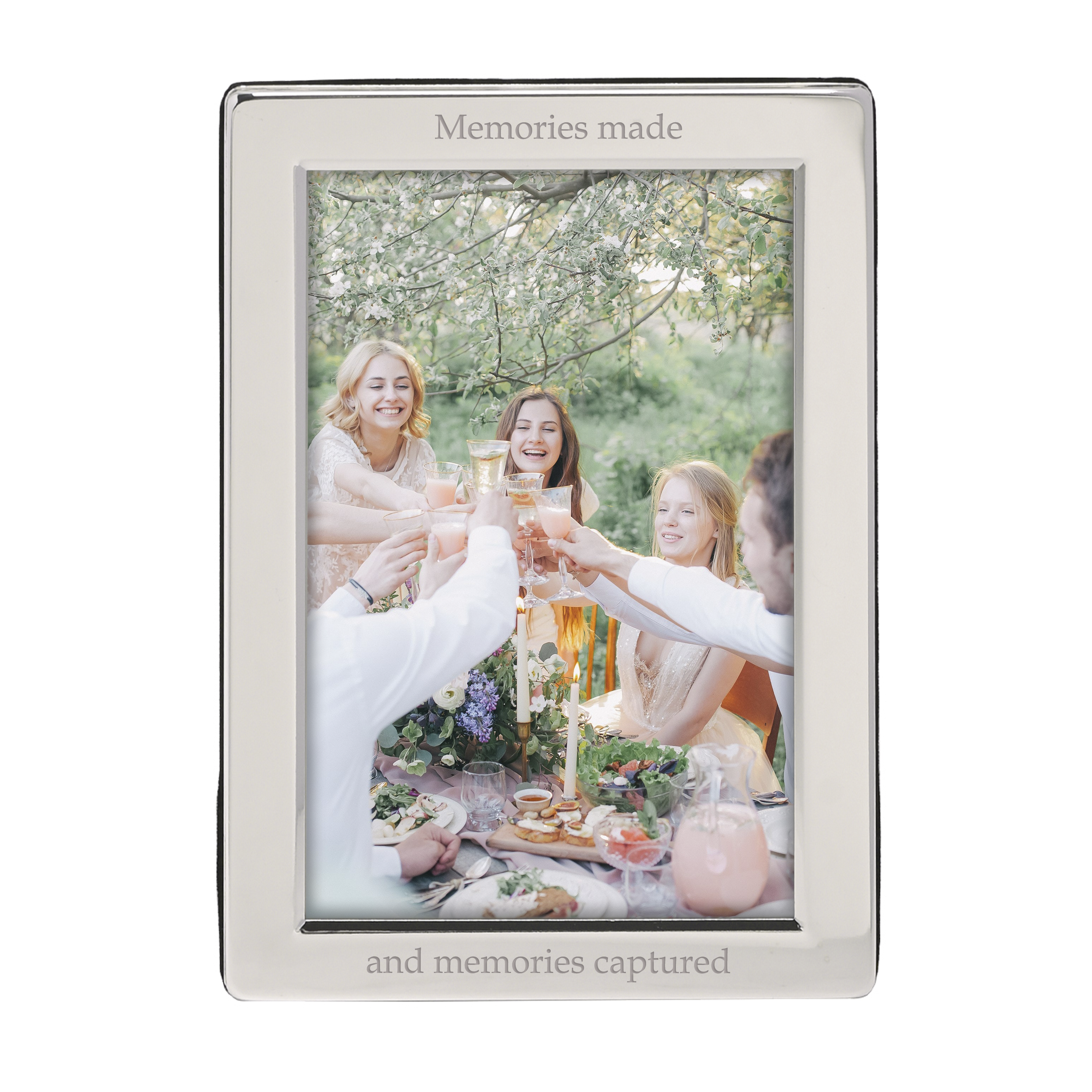 Personalised Silver Plated Portrait Photo Frame