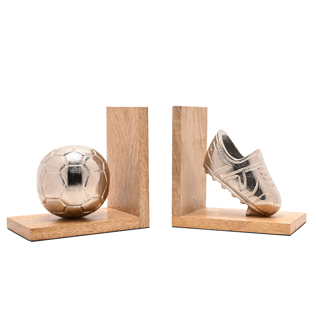 Personalised Rustic Wooden Football Bookends