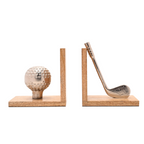 Personalised Rustic Wooden Golf Bookends