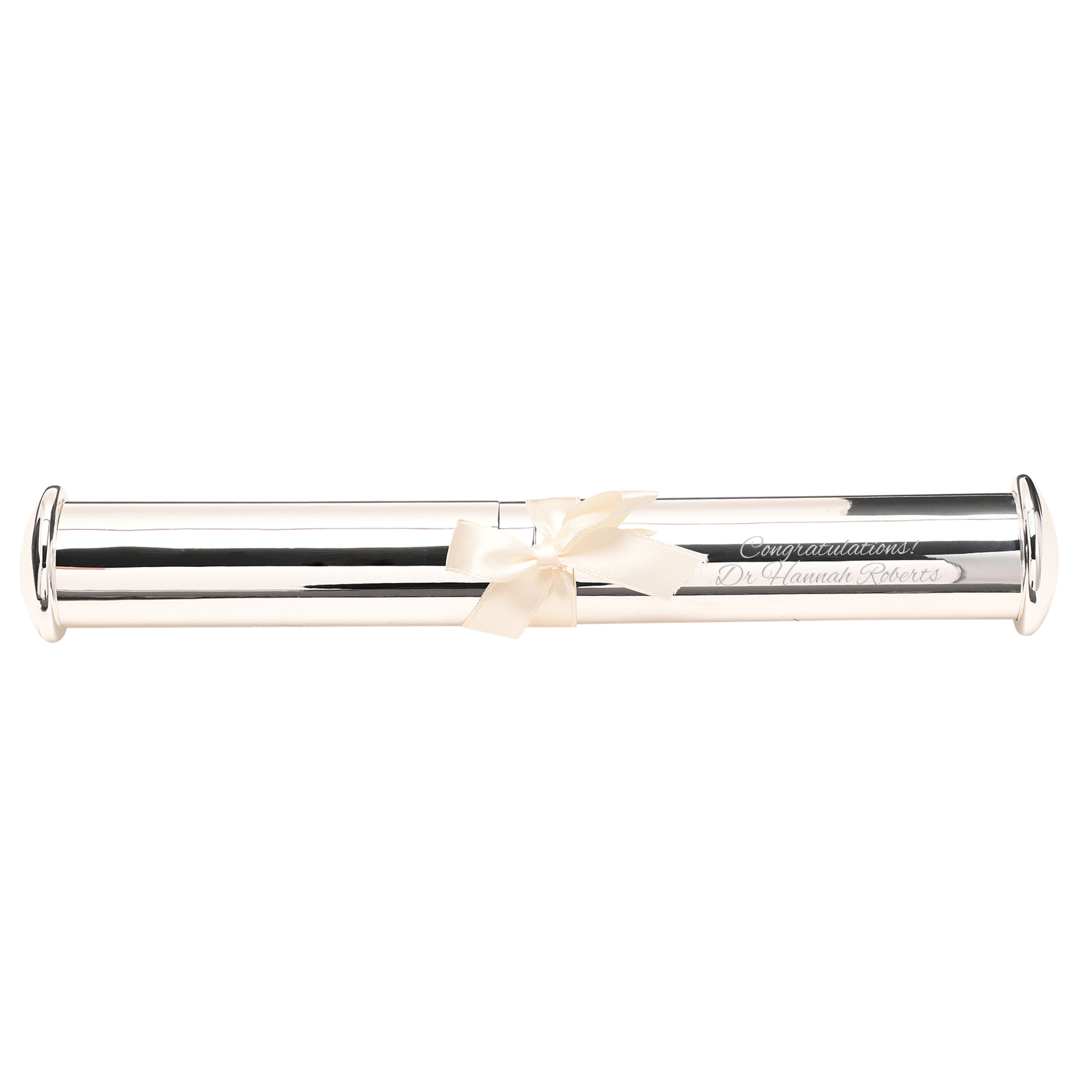 Personalised Silver Plated Certificate Holder Tube