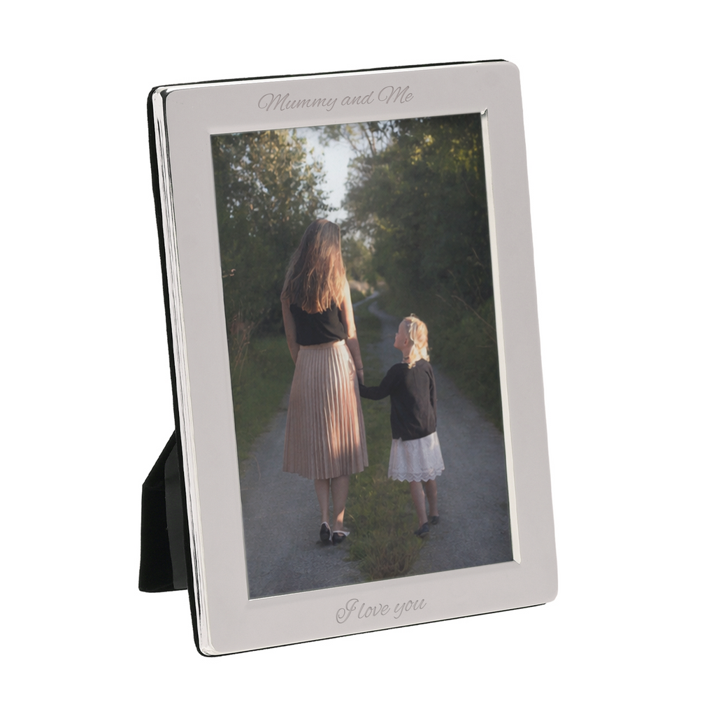 Personalised Silver Plated Portrait Photo Frame