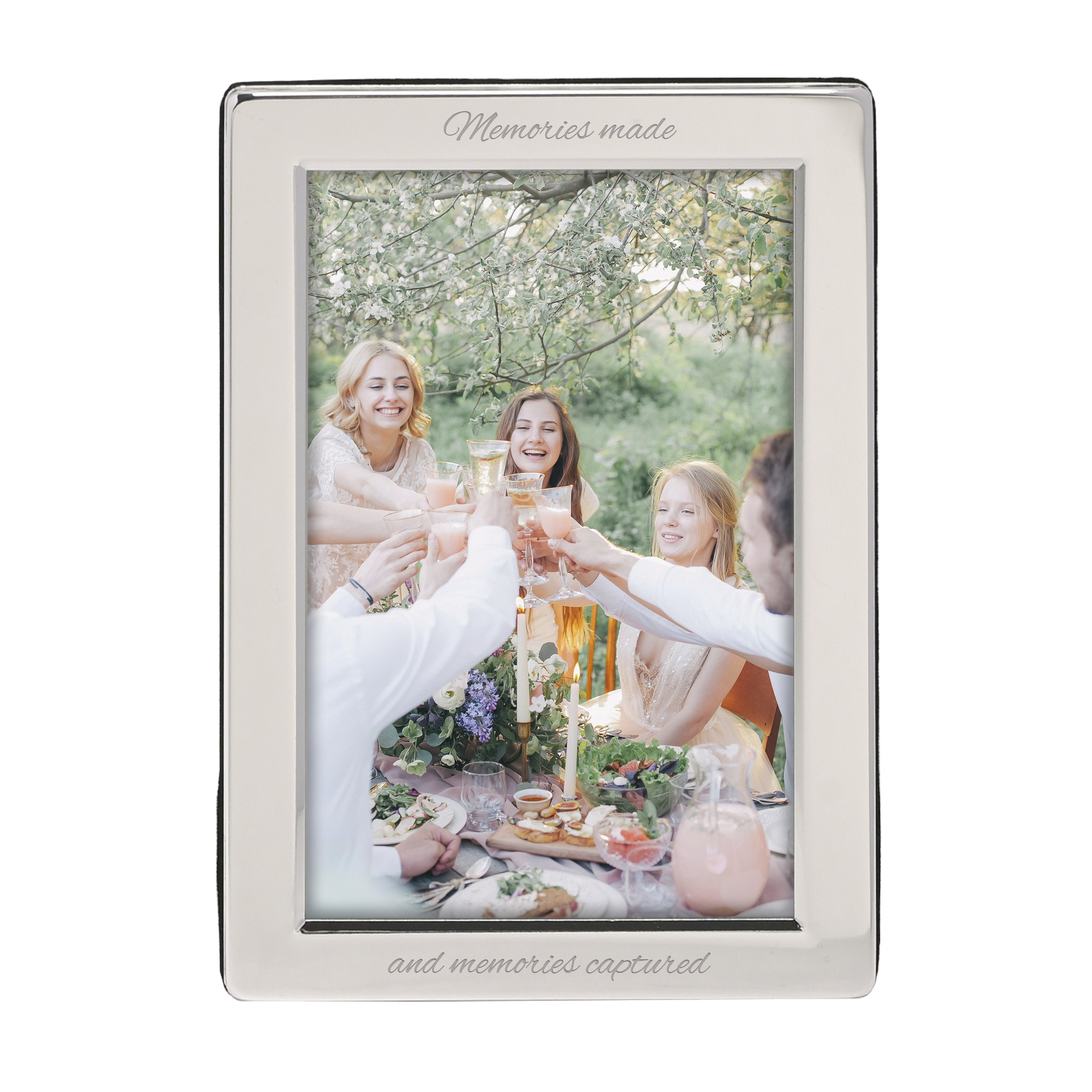 Personalised Silver Plated Portrait Photo Frame