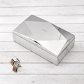Monogrammed Men's Luxury Mirrored Geometric Valet Box