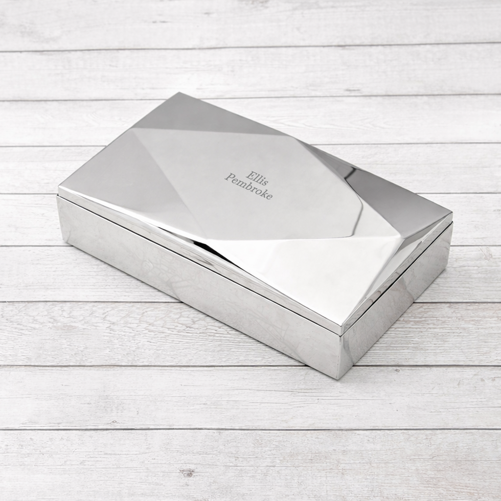 Personalised Contemporary Mirrored Accessories Box