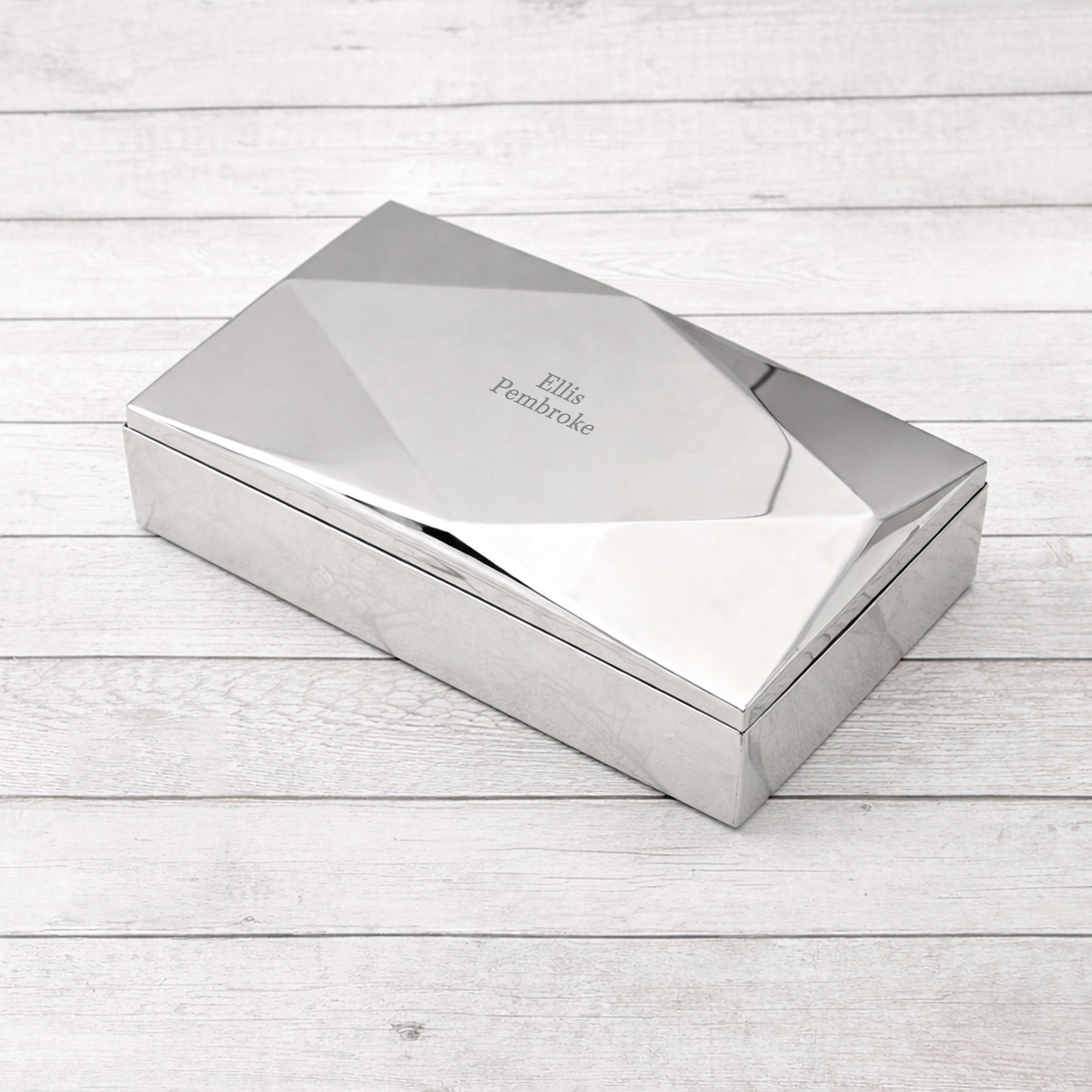 Personalised Contemporary Mirrored Accessories Box