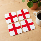 Personalised Flag Coasters with Cork Base - Set of 4
