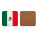Personalised Flag Coasters with Cork Base - Set of 4
