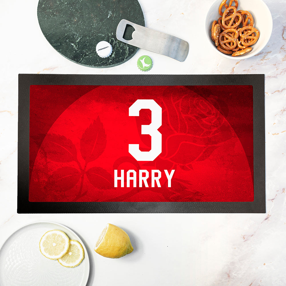 Personalised England Bar Mat