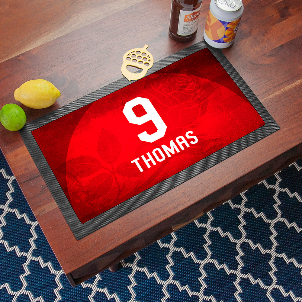 Personalised England Bar Mat