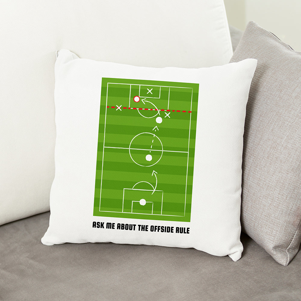 Personalised Offside Rule Cushion Cover