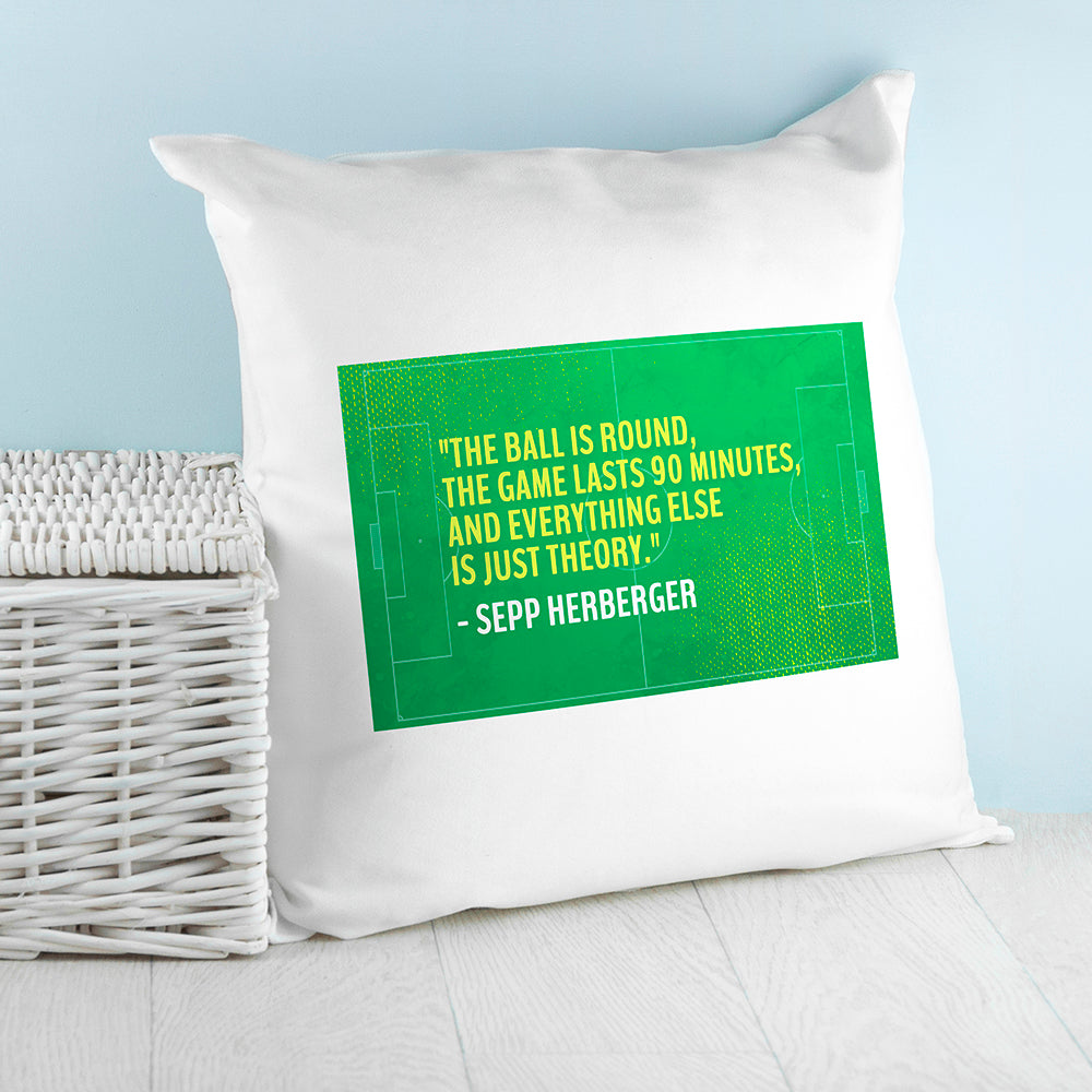 Personalised Football Quote Cushion Cover