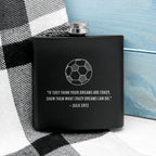 Personalised Football Quote Hip Flask