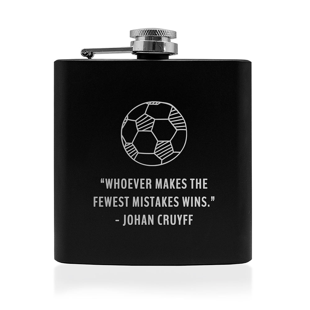 Personalised Football Quote Hip Flask