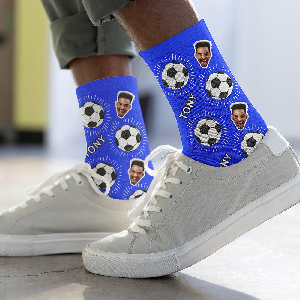Personalised Football Photo Socks