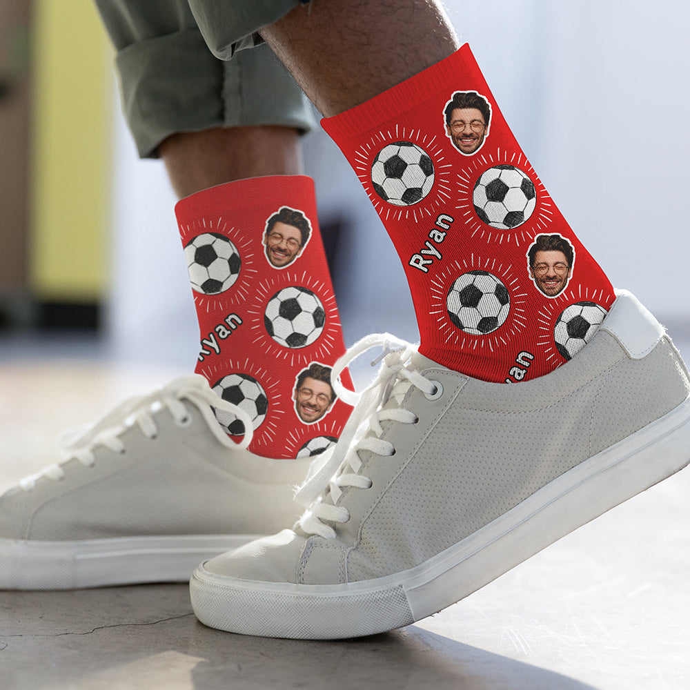 Personalised Football Photo Socks