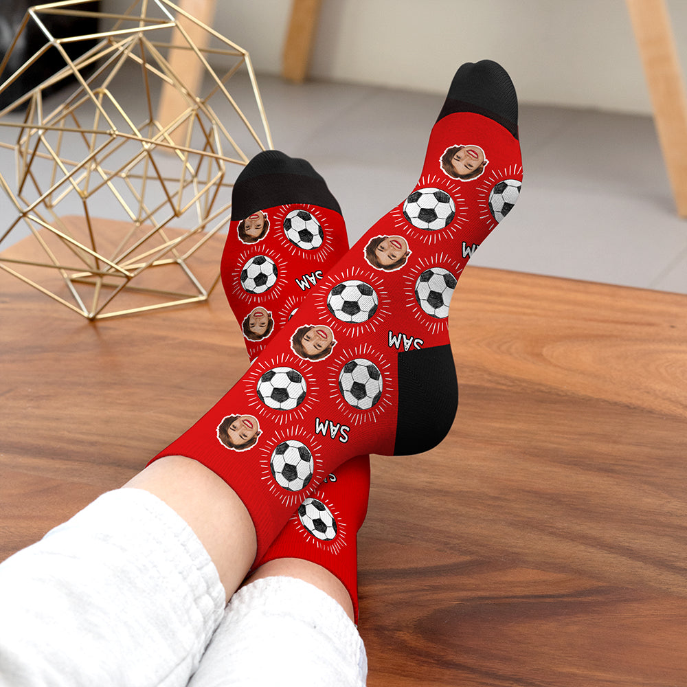 Personalised Football Photo Socks