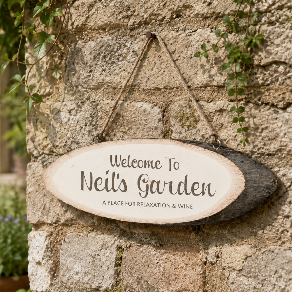 Welcome To My Garden Wooden Sign