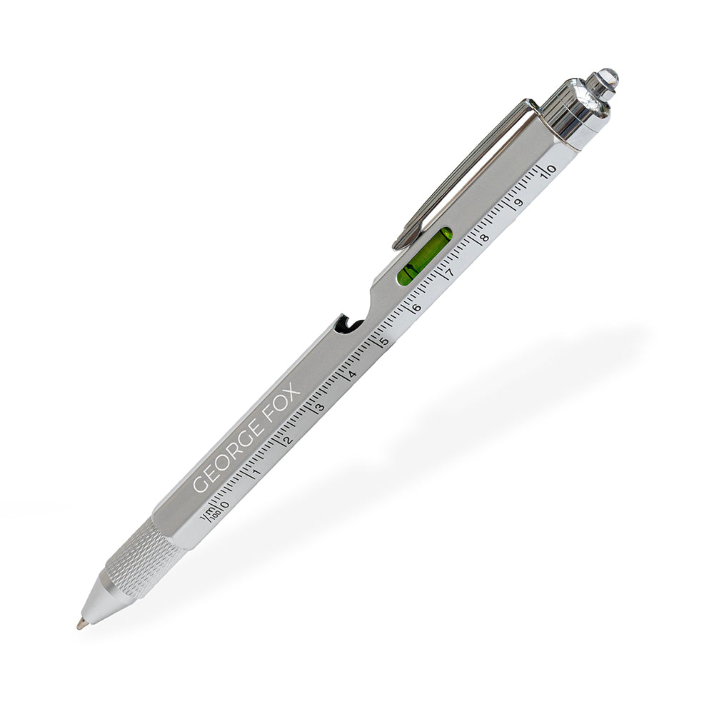 Personalised Spirit Level Multitool Pen with LED Torch