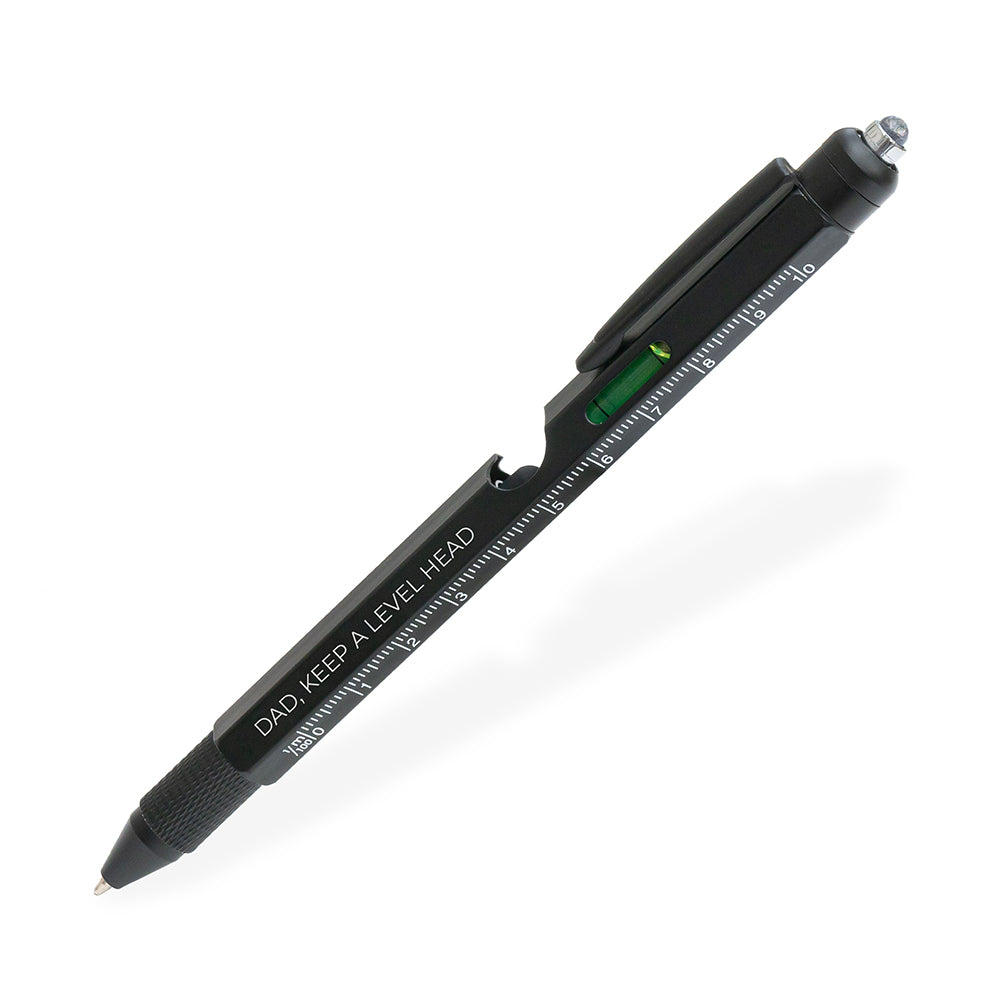 Personalised Spirit Level Multitool Pen with LED Torch