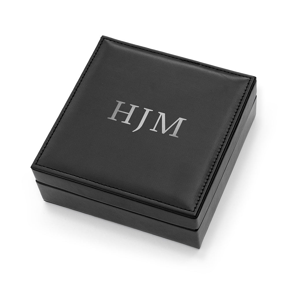 Monogrammed Luxury Men's Black Accessories Box
