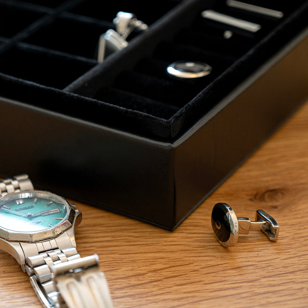 Personalised Men's Black Jewellery Box