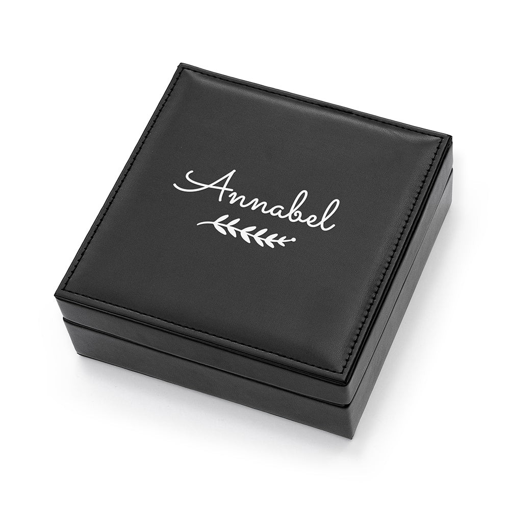 Personalised Luxury Black Garland Jewellery Box