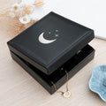 Midnight Black Moon and Stars Jewellery Box