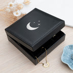 Midnight Black Moon and Stars Jewellery Box