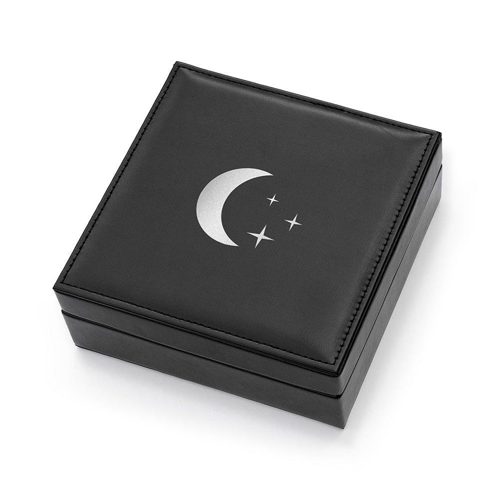 Midnight Black Moon and Stars Jewellery Box