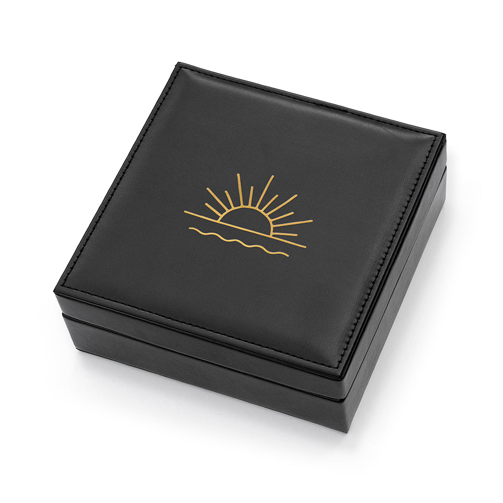 Luxury Black Square Sunset Jewellery Box