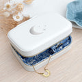 Luxury Night Sky Jewellery Case with Blue Floral Interior