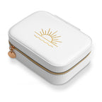 White and Blue Floral Sunset Trinket Box