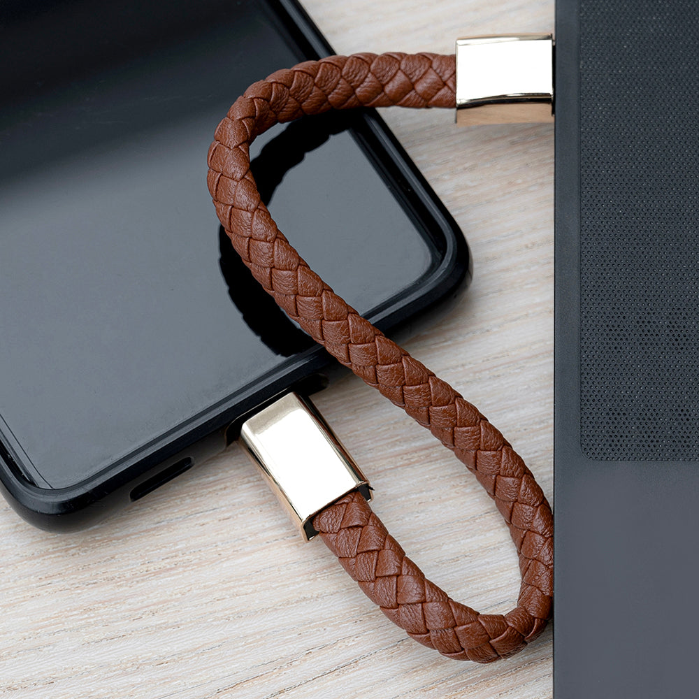 Personalised Men's Secret Message USB Cable Bracelet
