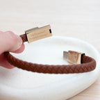 Personalised Men's Secret Message USB Cable Bracelet