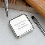 Personalised Silver Tone Square Tape Measure