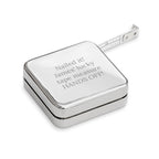 Personalised Silver Tone Square Tape Measure