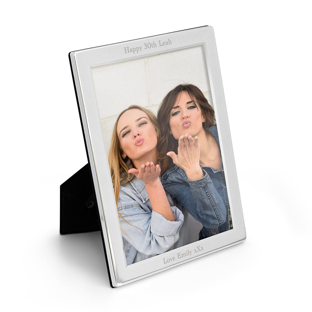 Personalised Classic Silver Plated Picture Frame