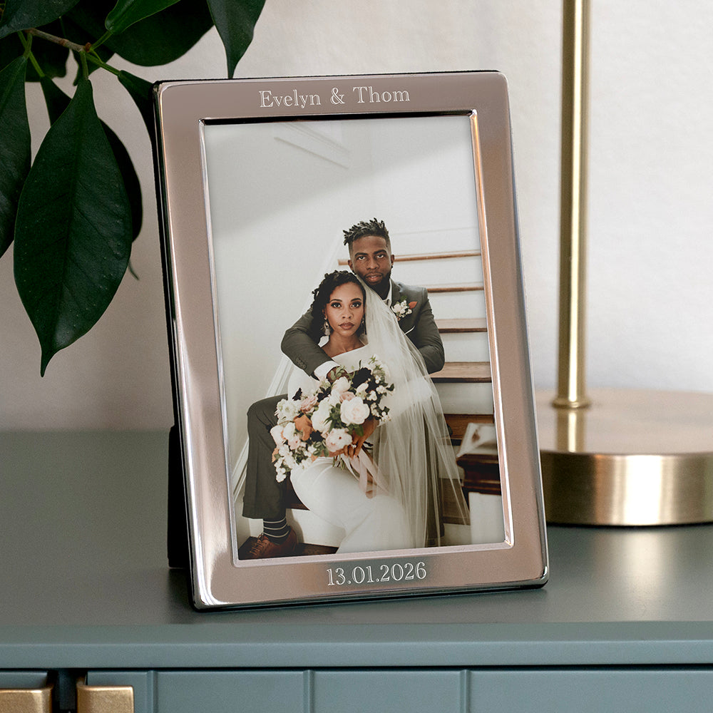 Personalised Classic Silver Plated Picture Frame