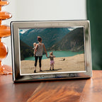 Personalised Silver Plated Landscape Photo Frame