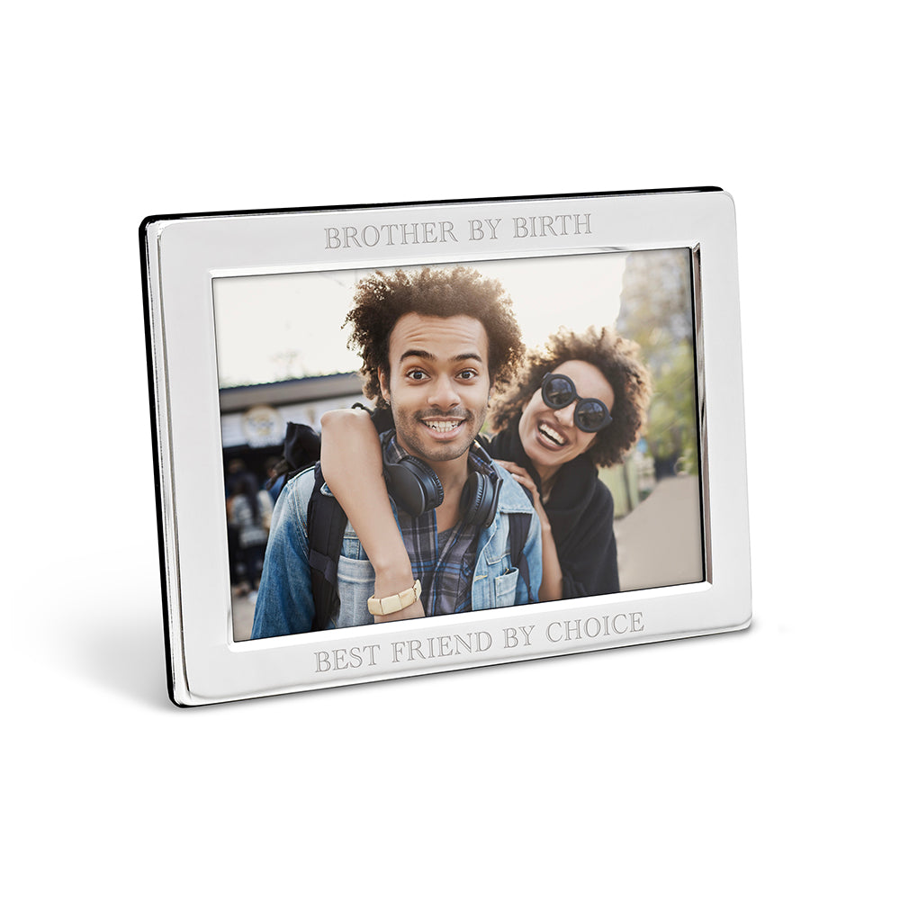 Personalised Silver Plated Landscape Photo Frame