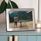 Personalised Silver Plated Landscape Photo Frame