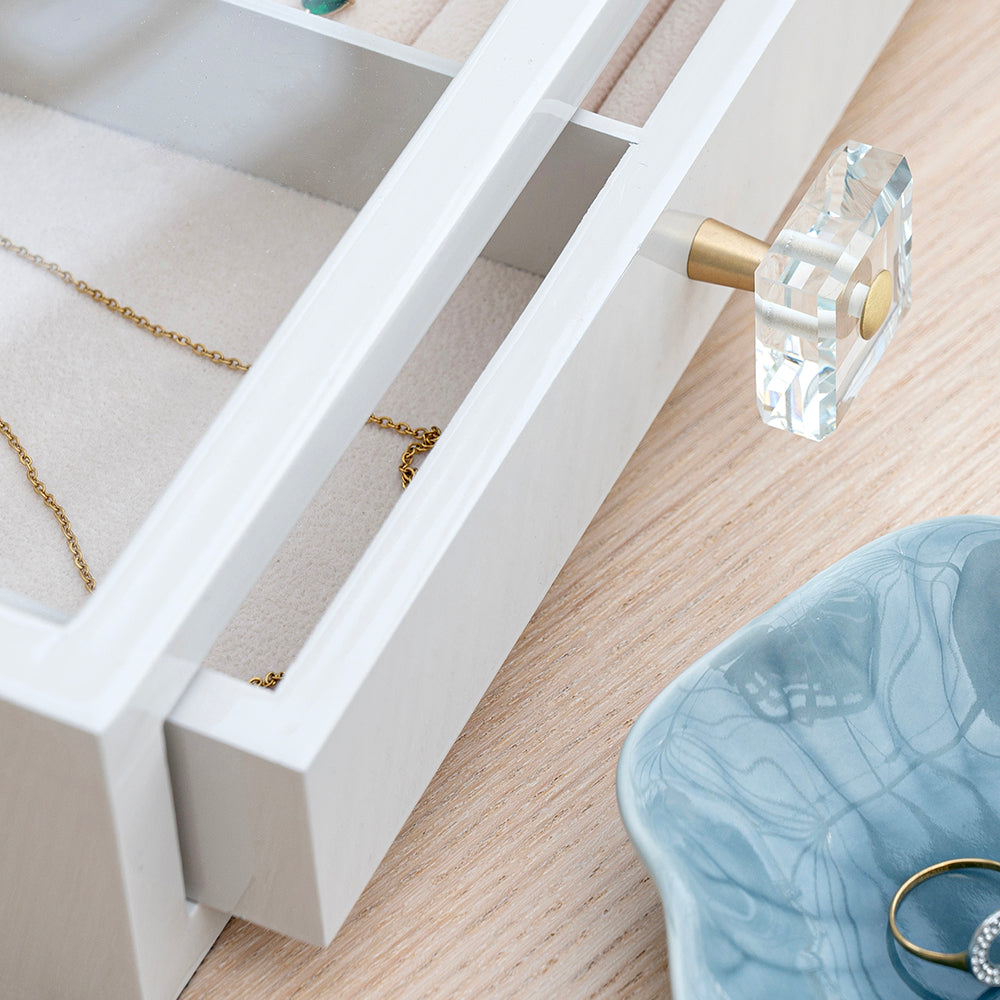 Personalised Luxury Glass Drawer Jewellery Box