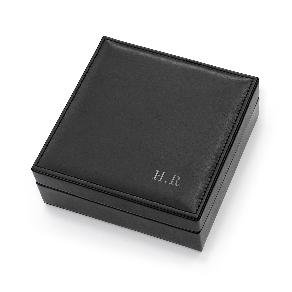 Personalised Classic Black Square Jewellery Box