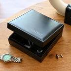 Personalised Classic Black Square Jewellery Box