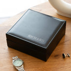 Personalised Classic Black Square Jewellery Box
